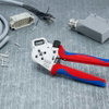 KNIPEX 97 52 65 DG A Four-Mandrel Crimping Pliers for turned contacts with multi-component handles chrome-plated 240 mm