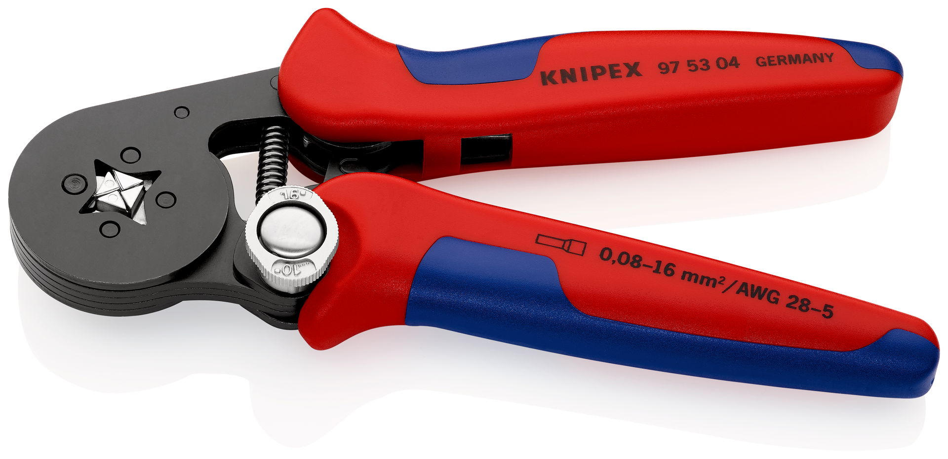 KNIPEX 97 53 04 SB Self-Adjusting Crimping Pliers for wire ferrules with lateral access with multi-component handles burnished 180 mm – Image 2 of 5