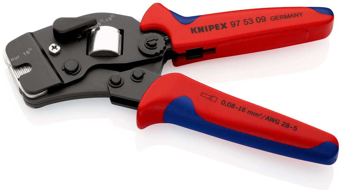KNIPEX 97 53 09 Self-Adjusting Crimping Pliers for wire ferrules with front loading with multi-component handles burnished 190 mm – Image 2 of 7