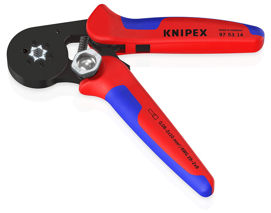 KNIPEX 97 53 14 Self-Adjusting Crimping Pliers for wire ferrules with lateral access with multi-component handles burnished 180 mm – Image 2 of 7