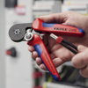 KNIPEX 97 53 14 Self-Adjusting Crimping Pliers for wire ferrules with lateral access with multi-component grips burnished 180 mm