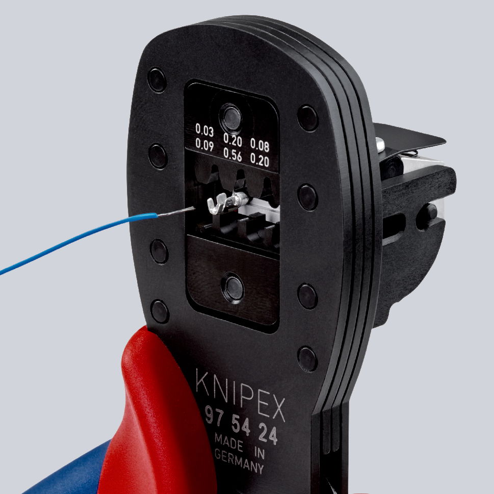 KNIPEX 97 54 25 Crimping Pliers for micro plugs parallel crimping For connectors in the Micro-Fit series from Molex LLC with multi-component handles burnished 190 mm – Image 4 of 5