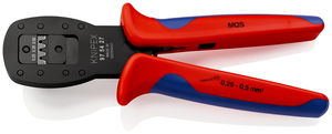 KNIPEX 97 54 25 Crimping Pliers for micro plugs parallel crimping For connectors in the Micro-Fit series from Molex LLC with multi-component grips burnished 190 mm