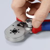 KNIPEX 97 55 14 Self-Adjusting Crimping Pliers for wire ferrules with lateral access with multi-component handles chrome-plated 180 mm