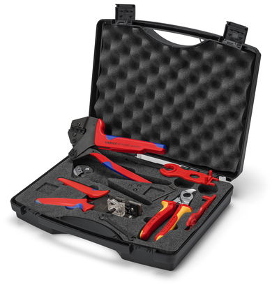 KNIPEX 97 91 04 V01 Tool Case for Photovoltaics for solar cable connectors MC4 (Multi-Contact) 7 parts