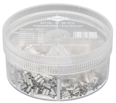 KNIPEX 97 99 910 Assortment Boxes with insulated wire ferrules 5 x wire ferrule sets