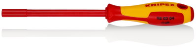 KNIPEX 98 03 04 Nut Driver with screwdriver handle insulating multi-component handle, VDE-tested burnished 230 mm