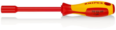 KNIPEX 98 03 09 Nut Driver with screwdriver handle insulating multi-component handle, VDE-tested burnished 237 mm