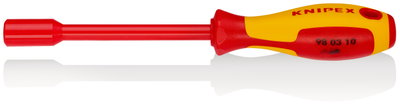 KNIPEX 98 03 10 Nut Driver with screwdriver handle insulating multi-component handle, VDE-tested burnished 237 mm