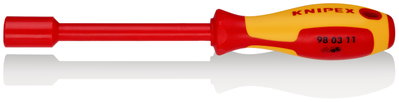 KNIPEX 98 03 11 Nut Driver with screwdriver handle insulating multi-component handle, VDE-tested burnished 237 mm