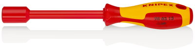KNIPEX 98 03 13 Nut Driver with screwdriver handle insulating multi-component handle, VDE-tested burnished 237 mm