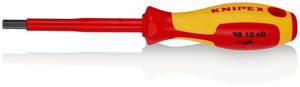 KNIPEX 98 13 60 Screwdriver for hexagon socket screws insulating multi-component handle, VDE-tested burnished 212 mm