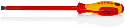 KNIPEX 98 20 10 Screwdrivers for slotted screws insulating multi-component handle, VDE-tested burnished 320 mm
