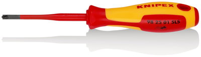 KNIPEX 98 25 01 SLS (Slim) PlusMinus screwdriver Pozidriv® insulating multi-component handle, VDE-tested burnished 187 mm