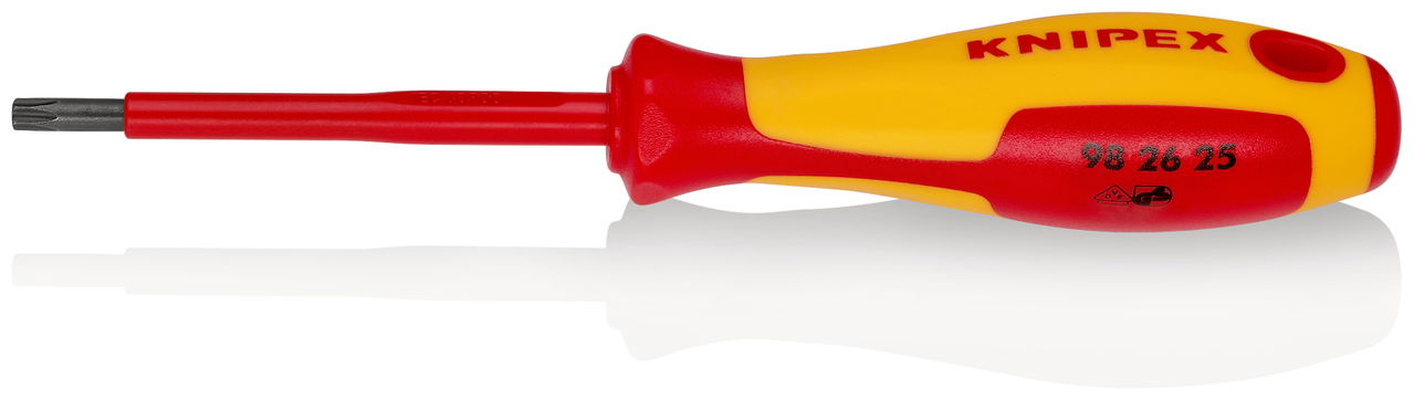 KNIPEX 98 26 25 Screwdrivers for Torx® screws insulating multi-component handle, VDE-tested burnished 185 mm