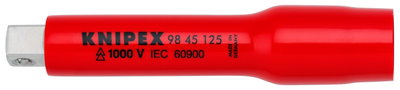 KNIPEX 98 45 125 Extension bar with internal/external square 1/2" 125 mm