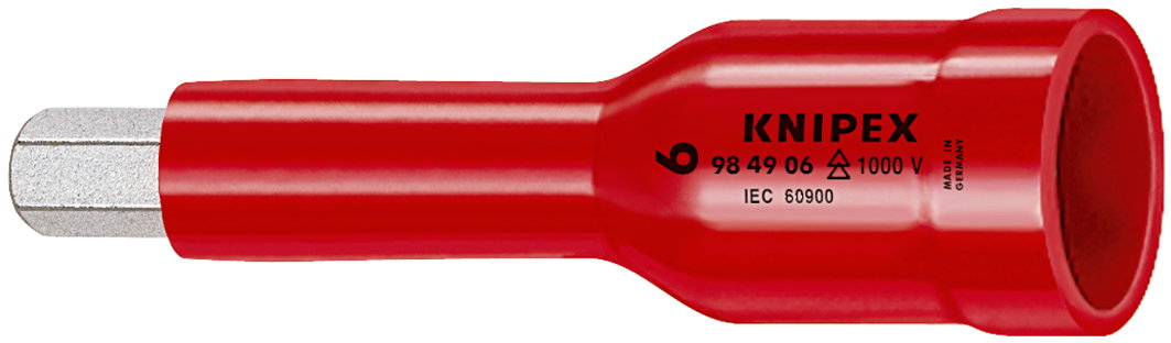KNIPEX 98 49 06 Hexagon Socket for hexagonal socket screws with internal square 1/2" 75 mm