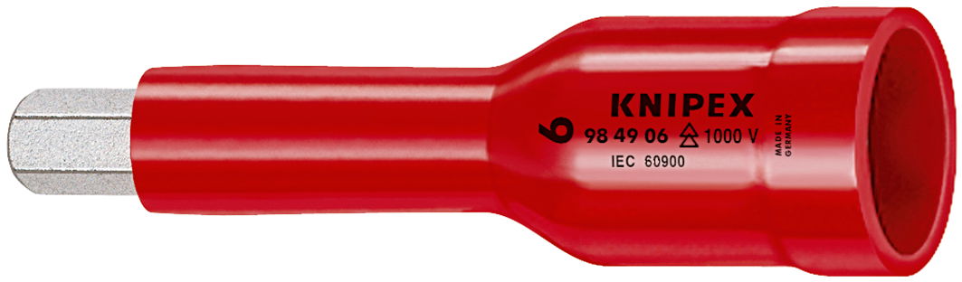 KNIPEX 98 49 06 Hexagon Socket for hexagonal socket screws with internal square 1/2" 75 mm