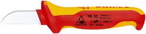 KNIPEX 98 52 Cable Knife insulating multi-component handle, VDE-tested 190 mm