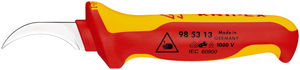 KNIPEX 98 53 13 Stripping Knives insulating multi-component handle, VDE-tested 190 mm