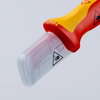 KNIPEX 98 55 Stripping Knives with guide shoe insulating multi-component handle, VDE-tested 180 mm