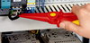 KNIPEX 98 62 02 Plastic Snipe Nose Pliers insulating with soft plastic zone for better grip plastic 220 mm