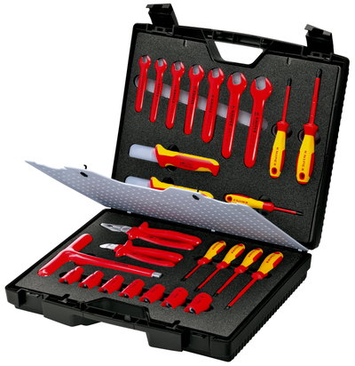 KNIPEX 98 99 12 Standard Tool Case 26 parts with insulated tools for works on electrical installations