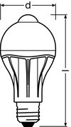 PARATHOM® MOTION SENSOR CLASSIC A 75 11.5 W/2700 K E27