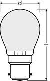 PARATHOM® Retrofit CLASSIC P DIM 40 FR 4.5 W/2700 K B22d