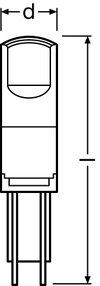 PARATHOM® LED PIN GY6.35 12 V 28 300° 2.4 W/2700 K GY6.35