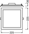 DOWNLIGHT SLIM SQUARE 210 18 W 4000 K WT