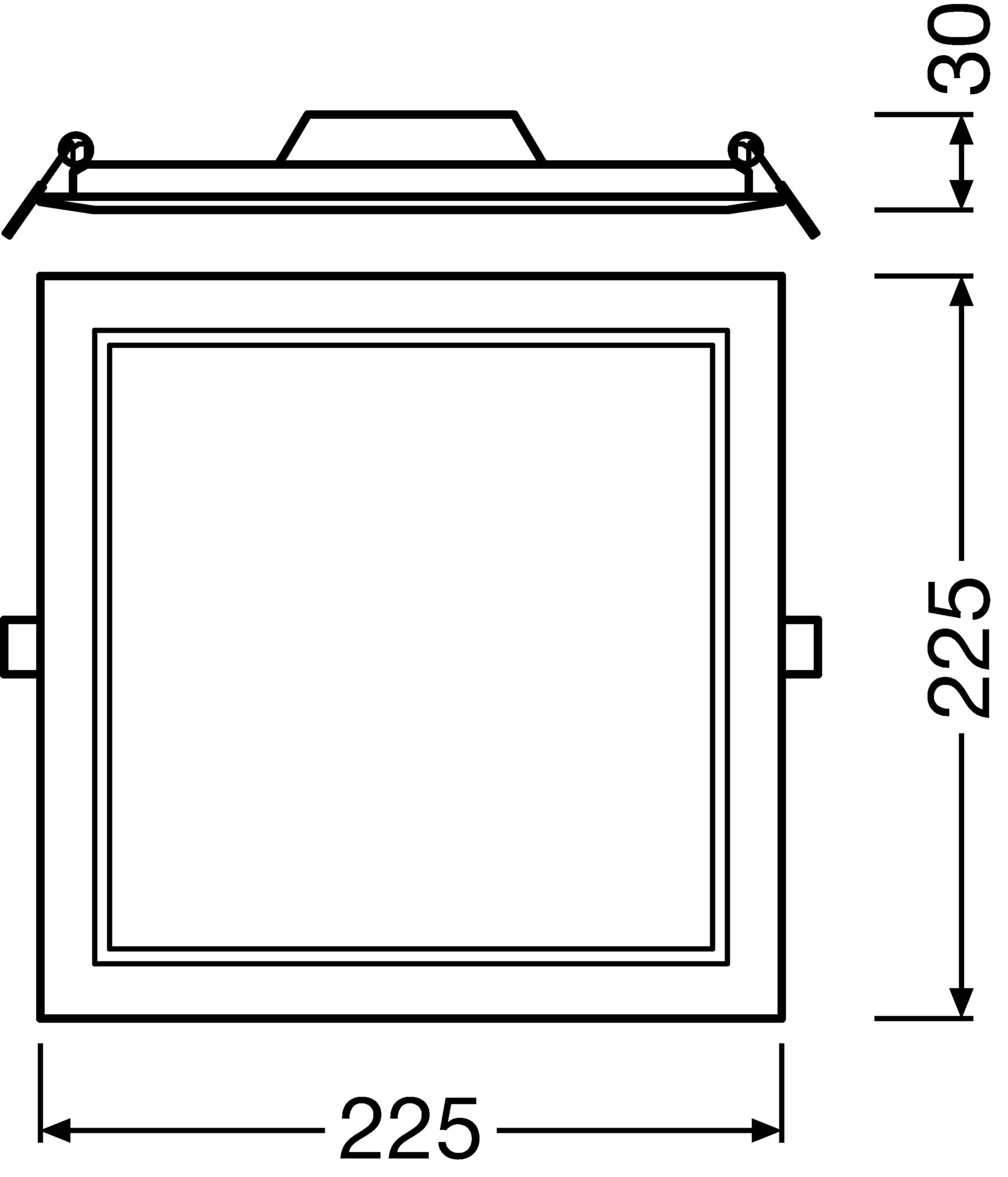 DOWNLIGHT SLIM SQUARE 210 18 W 6500 K WT – Görsel 2 / 2