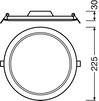 DOWNLIGHT SLIM ROUND 210 18 W 3000 K WT