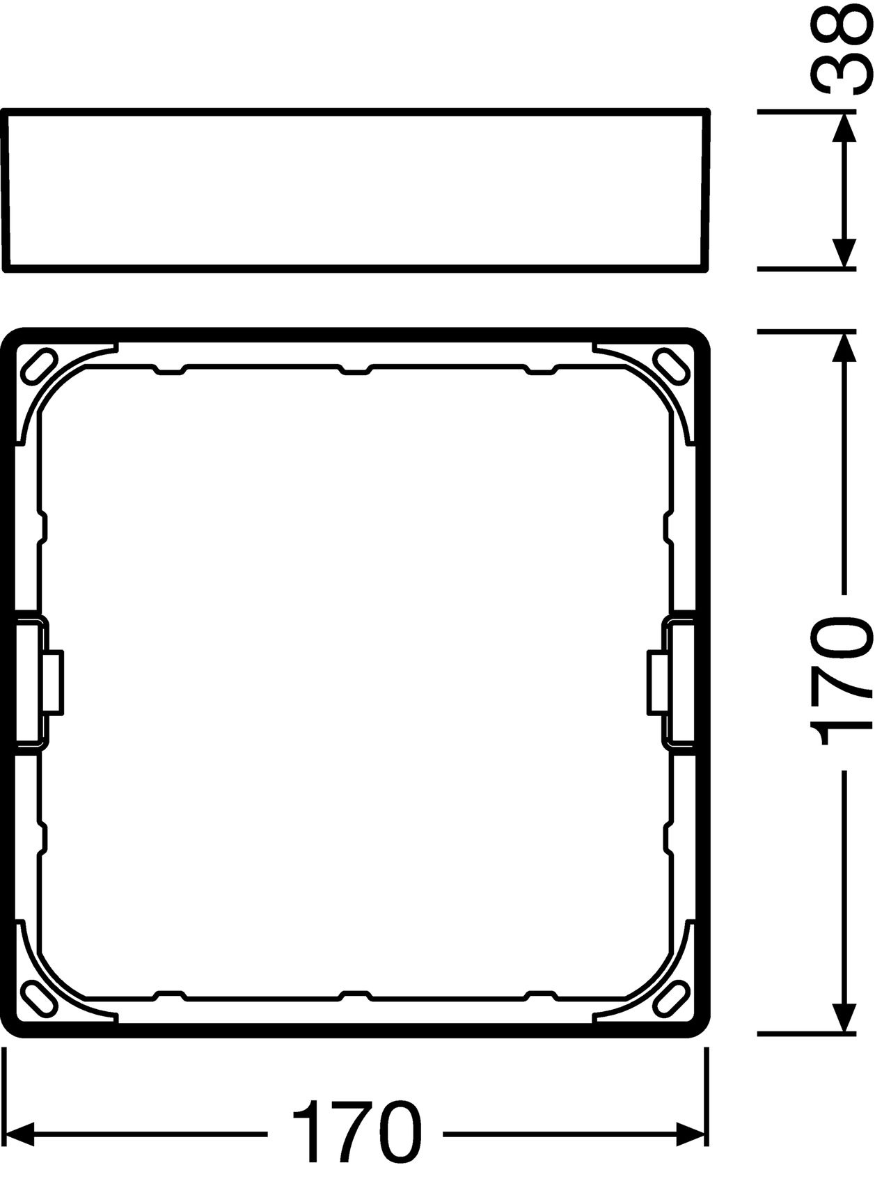 DOWNLIGHT SLIM SQUARE FRAME 155 WT – Görsel 2 / 2