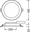 DOWNLIGHT SLIM ALU 180 17 W 3000 K WT