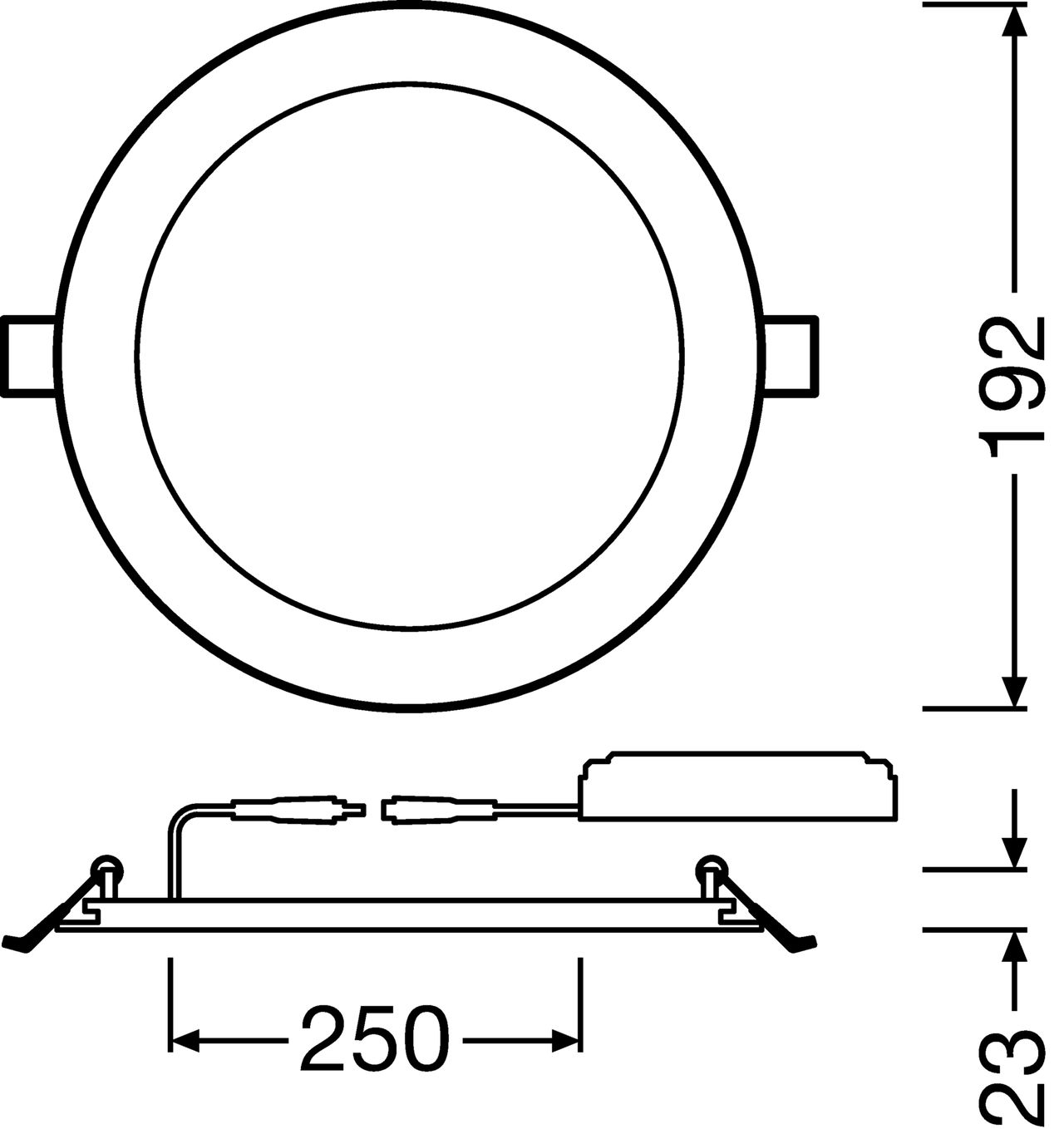 DOWNLIGHT SLIM ALU 180 17 W 3000 K WT – Görsel 2 / 2