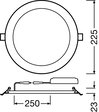 DOWNLIGHT SLIM ALU 205 22 W 4000 K WT