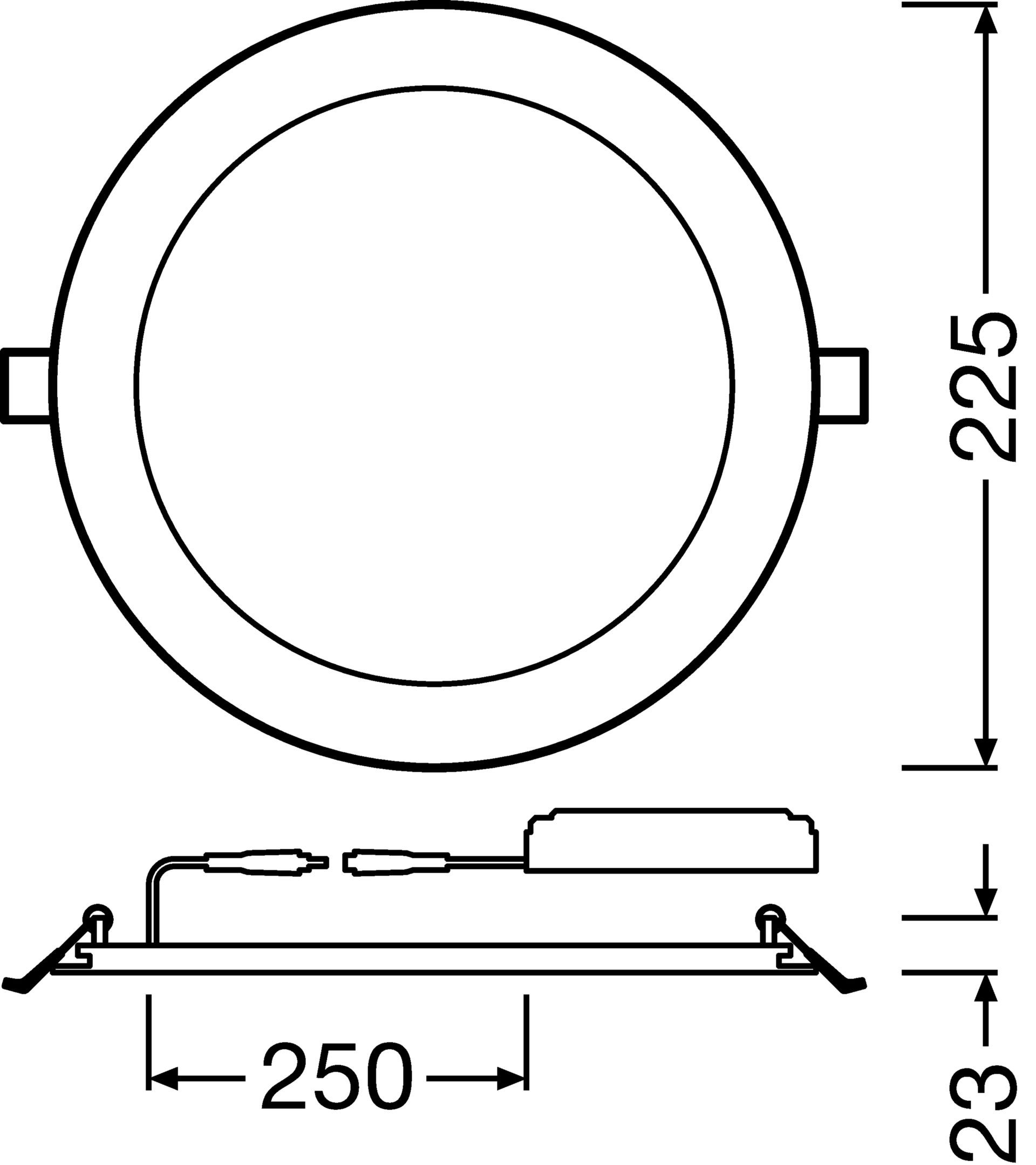 DOWNLIGHT SLIM ALU 205 22 W 3000 K WT – Görsel 2 / 2