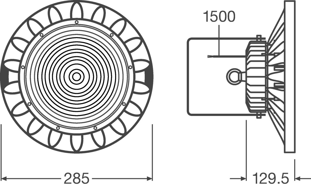 HIGH BAY Gen 2 95 W 6500 K 90DEG IP65 BK – Görsel 2 / 2