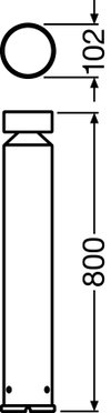 OUTDOOR BOLLARD POLE 6 W 3000 K IP44 SST