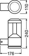 OUTDOOR FACADE LANTERN 12 W 3000 K IP54 GY