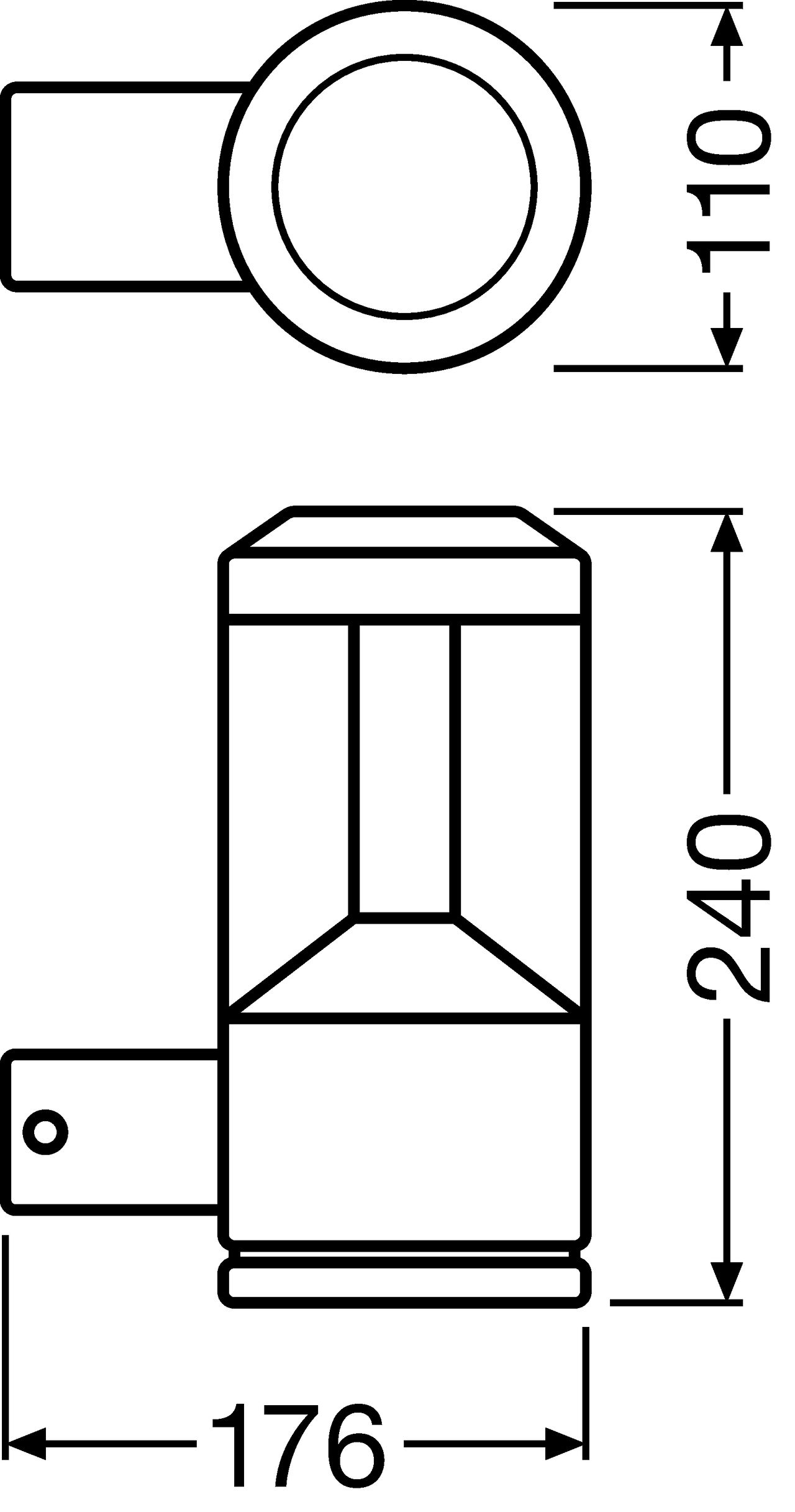 OUTDOOR FACADE LANTERN 12 W 3000 K IP54 GY – Görsel 2 / 2