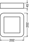 OUTDOOR SURFACE SQUARE 13 W 3000 K IP54 WT