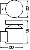 OUTDOOR FACADE POLE 6 W 3000 K IP44 SST