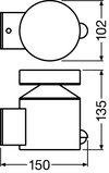 OUTDOOR FACADE POLE 6 W 3000 K IP44 S SST