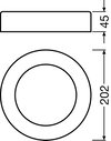 OUTDOOR SURFACE ROUND 13 W 3000 K IP54 GY