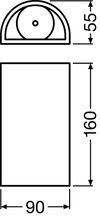OUTDOOR FACADE UPDOWN 12 W 3000 K IP54 WT