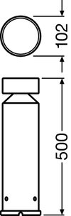 OUTDOOR BOLLARD POLE 6 W 3000 K IP44 SST