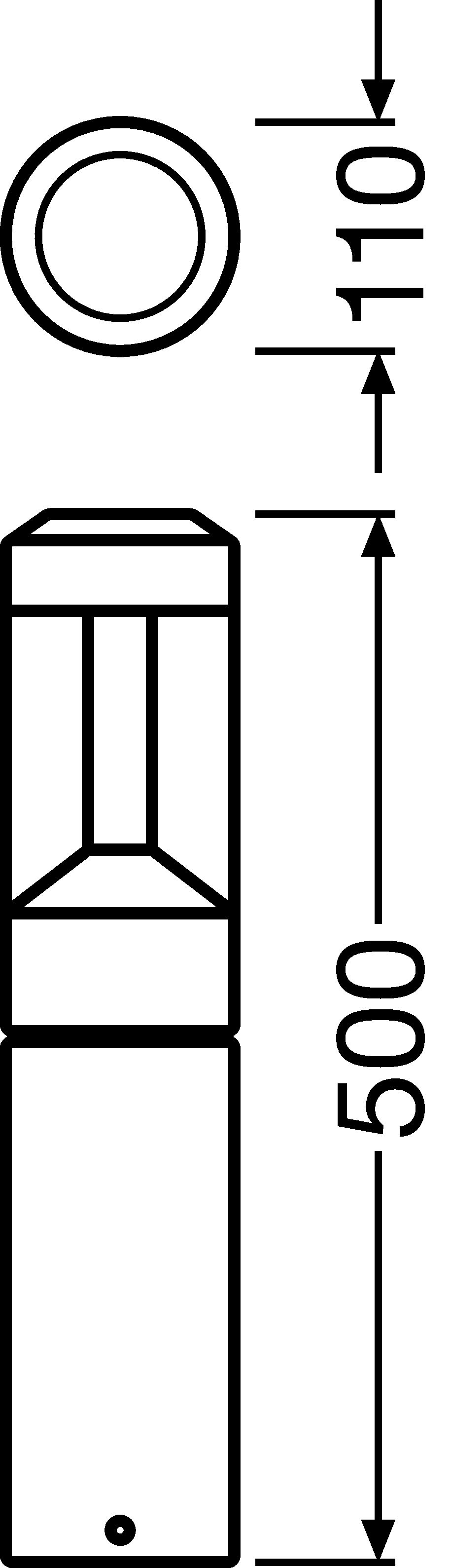 OUTDOOR BOLLARD LANTERN 12 W 3000 K IP54 GY – Görsel 2 / 2
