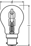 HALOGEN CLASSIC A 57 W 240 V B22D